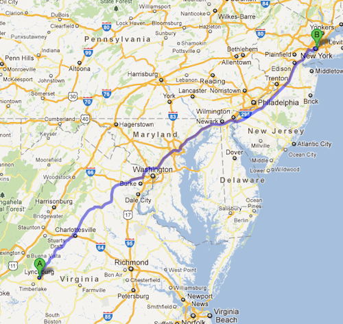 Lynchburg travel time