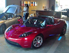 Tesla's L.A. showroom.