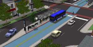 Visualization of BRT station on Broad Street.