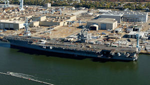 Yeah, Virginians know a thing or two about nuclear power. Here, a nuclear aircraft carrier is disassembled in Newport News.