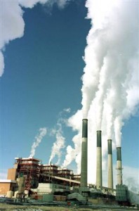 coal plant burns