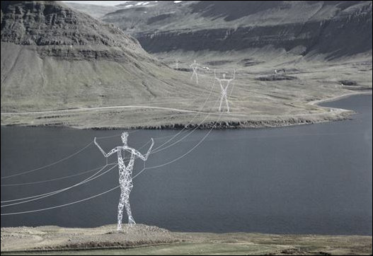 Artsy power line proposed for Iceland.