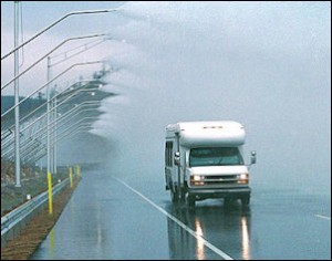 Virginia Tech's smart road simulates a wide variety of driving conditions.
