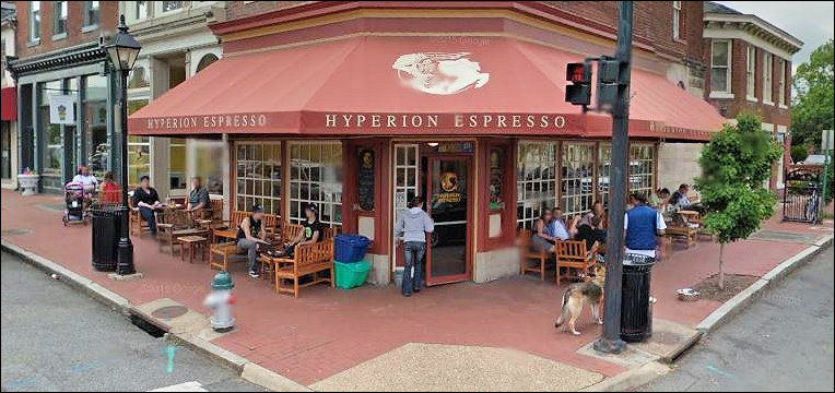 Hyperion Espresso, in downtown Fredericksburg, one of America's great small-town coffee shops.
