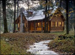 Cabin in the woods -- looking better and better.