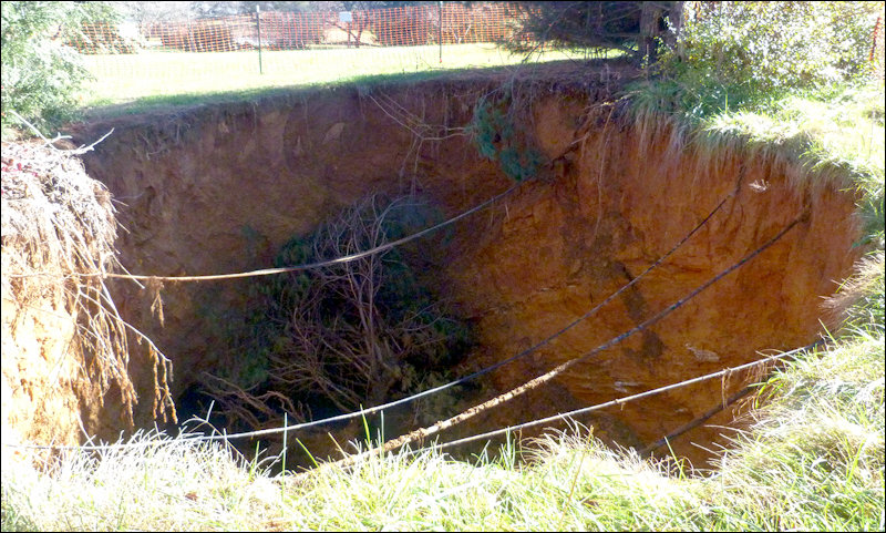 Augusta County sinkhole. Photo credit: Augusta County Alliance