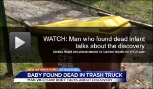 And you thought the dead-baby-in-a-Petersburg-garbage-truck story was bad! Photo credit: WTVR