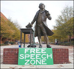 George Mason University as free speech zone.
