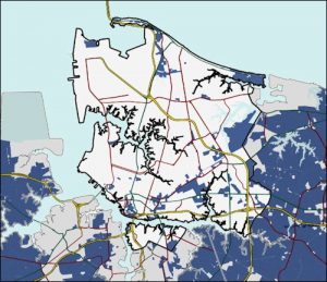 Norfolk map of fiber optic coverage
