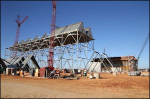 Construction at the Greensville County power station is well advanced. The gas-fired facility is expected to commence operations in 2018. Photo credit: Richmond Times-Dispatch