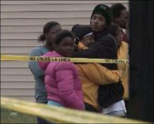 Crime scene at Essex Village.