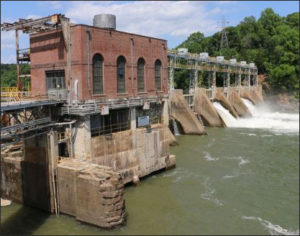 The Reusens hydroelectric dam. 